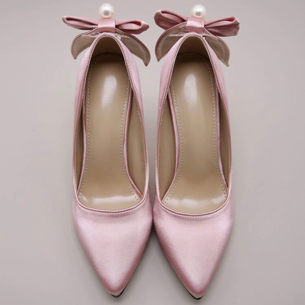 Bow Decor Stiletto Heeled Court Pumps